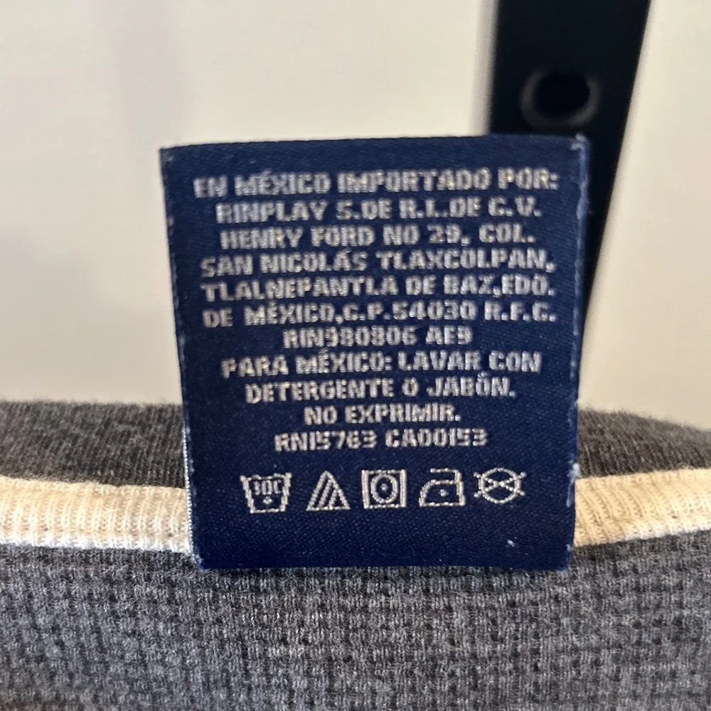 Polo Ralph Lauren Men's Gray Waffle Knit‎ Long Sleeve Sleepwear Shirt Size XL